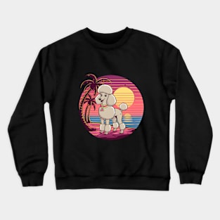 Vintage Retro Poodle Dog Crewneck Sweatshirt